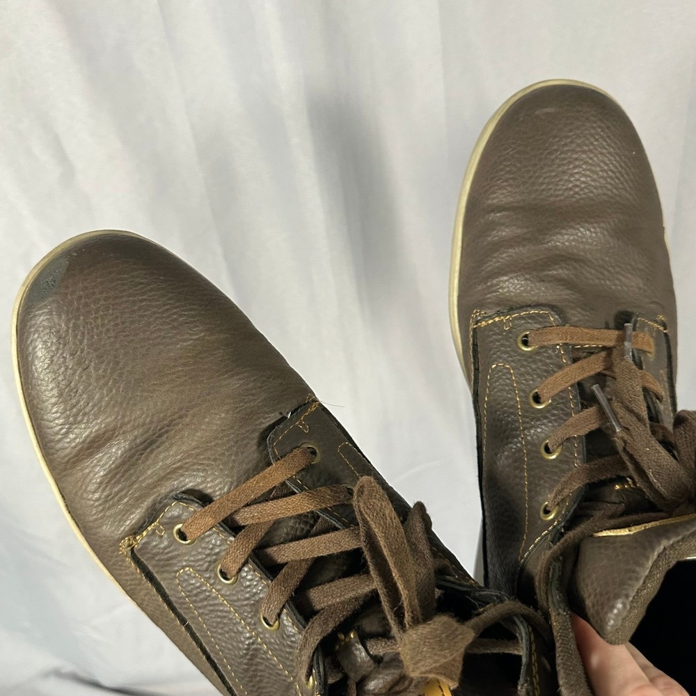 Levis Mens Size 13 Brown High Top Sneakers Synthetic Leather Boots - Picture 9 of 16